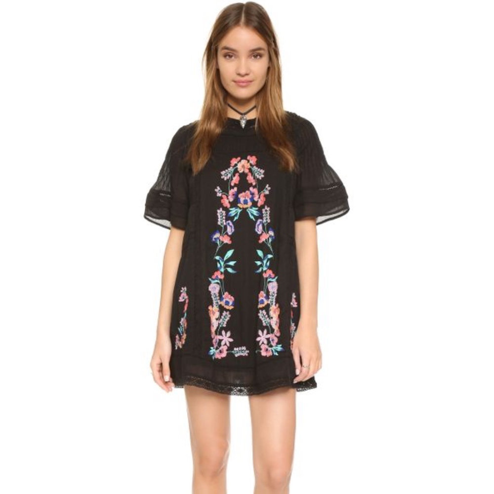 Free People- Victoria Embroidered Mini Dress// OBO